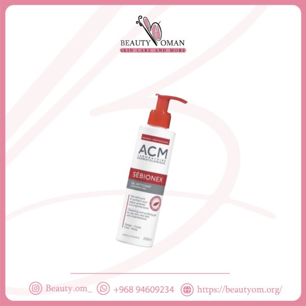 جل سيبيونكس غسول للبشرة من اي سي ام 200 مل ACM Sebionex Cleansing Gel ACM  ACM  15